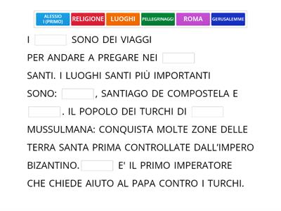 LE CROCIATE: RIPASSO 