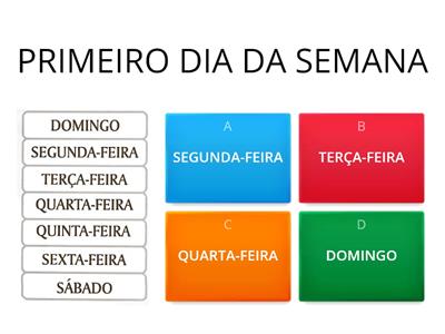 QUIZ DIAS DA SEMANA