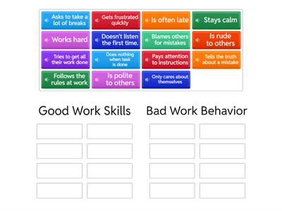 Good or Bad Work Behavior