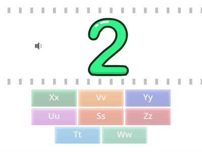 Alphabet letters S-Z