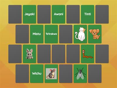 Animales en purépecha (memorama)