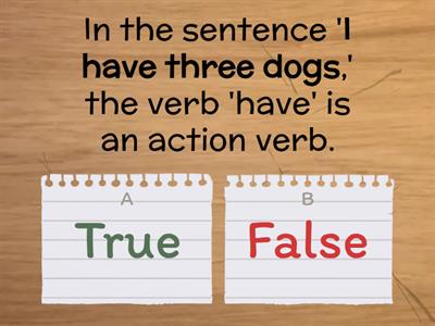 Quiz stative vs dynamic verbs