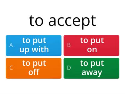 Phrasal verb PUT