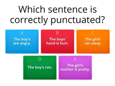 Literacy apostrophes quiz