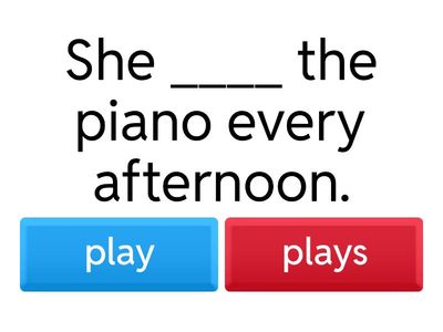 PRESENT SIMPLE AFFIRMATIVE AND NEGATIVE