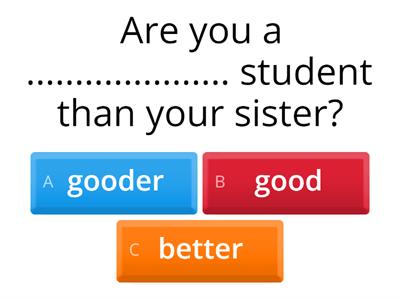 Comparative and Superlative Quiz