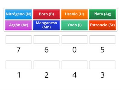 Une el elemento con su respectivo numero de oxidación