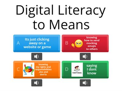 Have a GO at what you know on Digital Literacy,Digital Safety and Digital Wellbeing