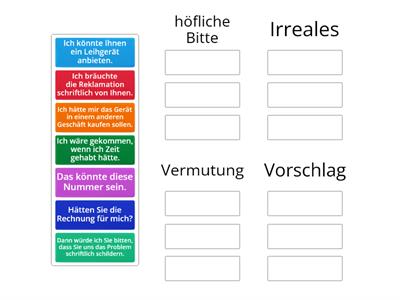 Konjunktiv II 3.Studienjahr