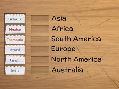 Countries and Continents
