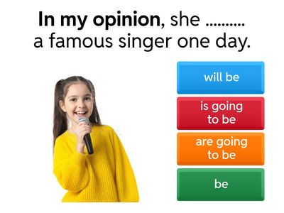 FUTURE TENSES- Will vs Going to (predictions vs. plans)