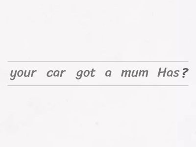 GG2 unit 0 word order