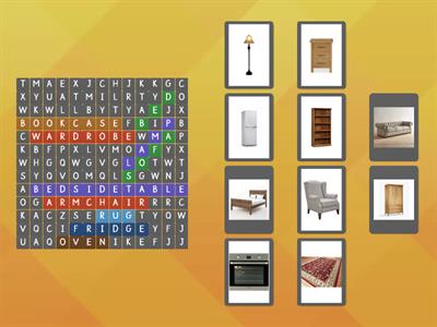 Furniture: Wordsearch