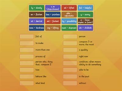 Suffixes, Barton level 5 