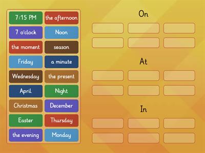 Prepositions of time 2