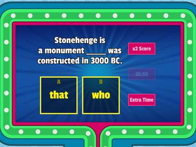  Relative clauses (who/that)