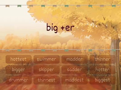 Consonant Doubling for Adding Suffixes -er, -est 