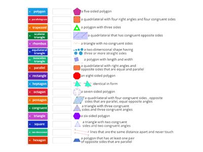 Geometry Terms  Match Up