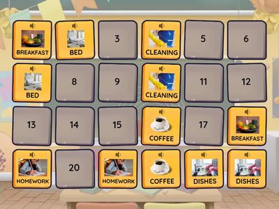 MEMORY GAME - MIXED VOCABULARY 