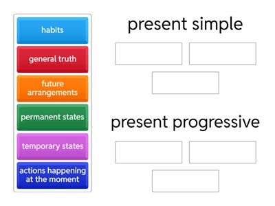 Present simple and present progressive