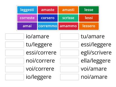 Verbi: passato remoto