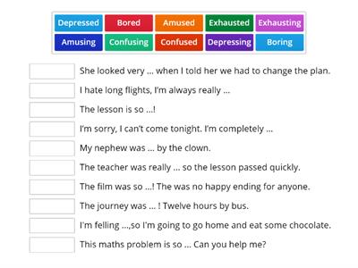  -ed and -ing adjectives FCE Unit2