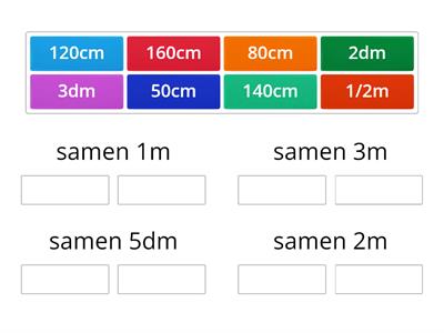 lengtematen cm dm m optellen