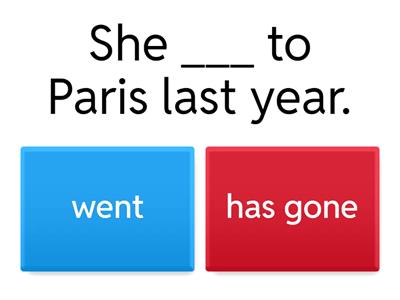 Present perfect/past simple 