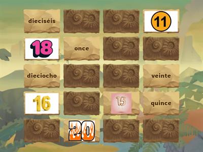 Los numeros 11-20