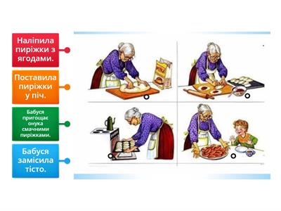 Склади розповідь. Бабусіни пиріжки.