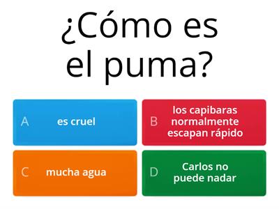 Quiz Capibara capítulo 5 y 6 comprensión