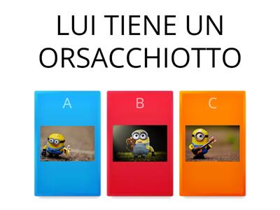 COMPRENSIONE FRASI - MINIONS