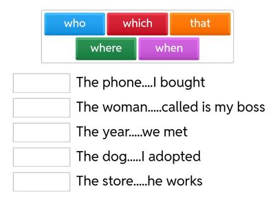 DEFINING RELATIVE CLAUSES