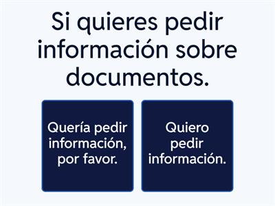 Querer + información