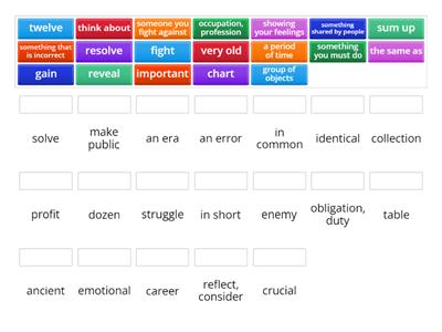 Vocabulary 1 Perfecting Module E