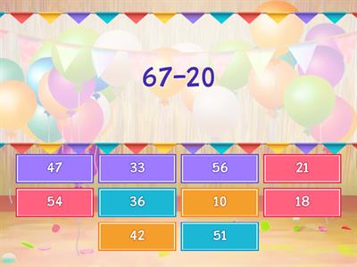 SUBTRACTION (2 DIGITS WITHOUT REGROUPING )