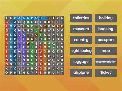   Travelling - vocabulary