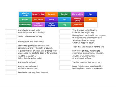 Vocabulary From Short Stories Using Transitive & Intransitive Verbs 