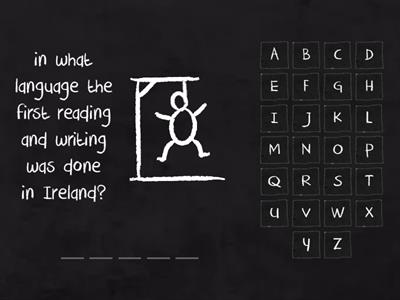 Early Christian Irelan_ assessing learning hangman