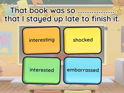 Adjectives of emotion 7th grade