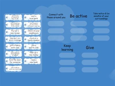 Mental Well-being Group Sort