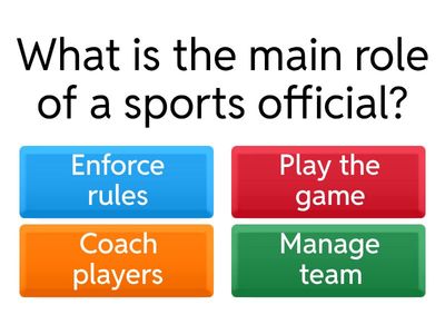 GCSE Sports Officiating Quiz