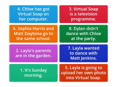 KIDS - VIRTUAL SOAP - Comprehension questions