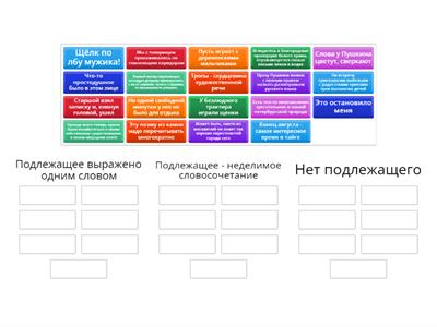  Подлежащее 5-7 класс 