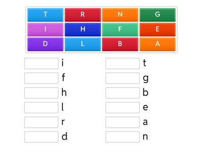 Upper lower case match up