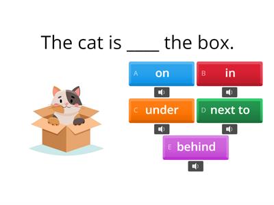 Prepositions of place | The cat & the box audio