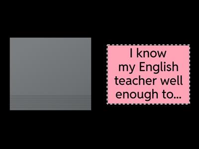 Enough: Finish these sentences 