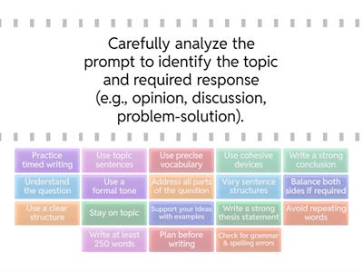 Find the Match Writing Task 2 Tips