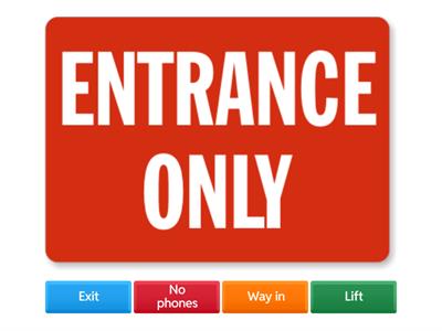 ESOL A1 - Signs - part 2