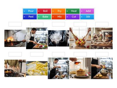 Cooking verbs match-up